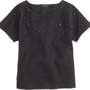 J. Crew Retail Jeweled Dolman Top